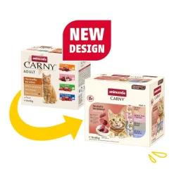 animonda Carny - Pouch - Adult - Mixpack Herzhafte Variante | 8 x 85 g