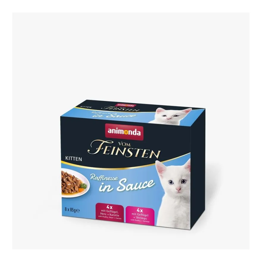 animonda Vom Feinsten Kitten Raffinesse in Sauce Mixpack | 8 x 85 g