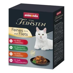 animonda Vom Feinsten - Pouch - Adult - Feines mit Filets - Feine Vielfalt mit Filets | 8 x 85 g