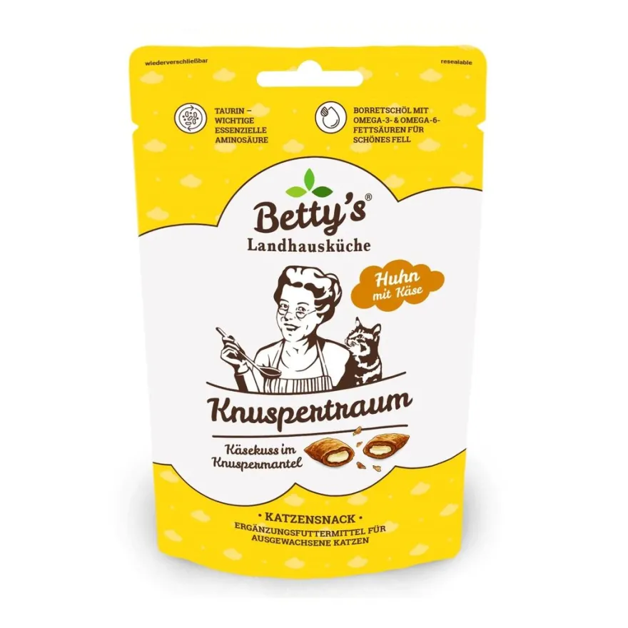Betty's Landhausküche - Katze - Snack - Knuspertraum mit Huhn & Käse | 50 g