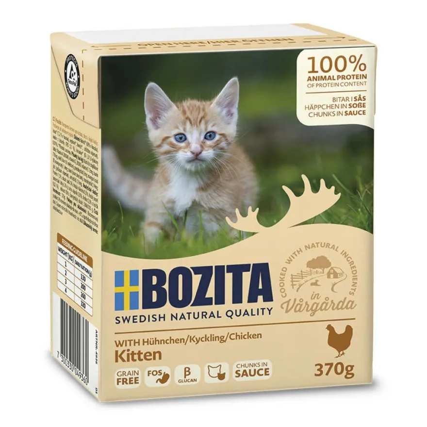 Bozita Cat Häppchen in Soße Kitten mit Hühnchen | 6 x 370 g