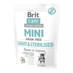 Brit Care Dog Mini - Getreidefrei Leichte Kost & Sterilisiert - Kaninchen & Lachs | 400 g