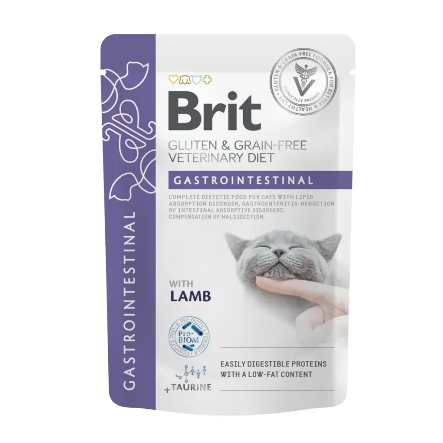 Brit Cat Grainfree Veterinary Diets Pouch Filets in Sauce Gastrointestinal | 12 x 85 g