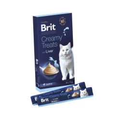 Brit Premium by Nature Cat Creamy Treats mit Leber | 6 x 15 g