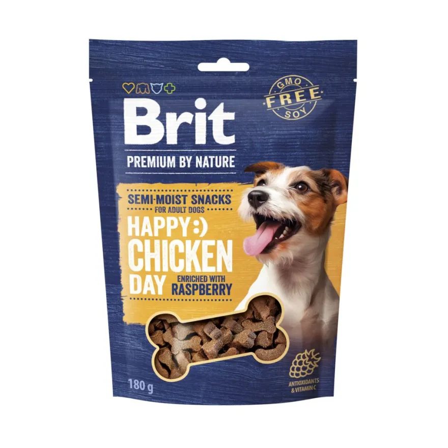 Brit Premium by Nature Dog Halbfeuchte Snacks Huhn mit Himbeere | 180 g