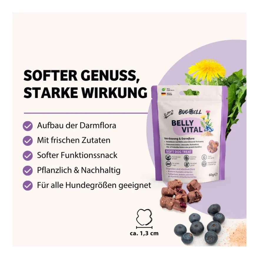 BugBell Softer Funktionssnack BellyVital | 12 x 60 g
