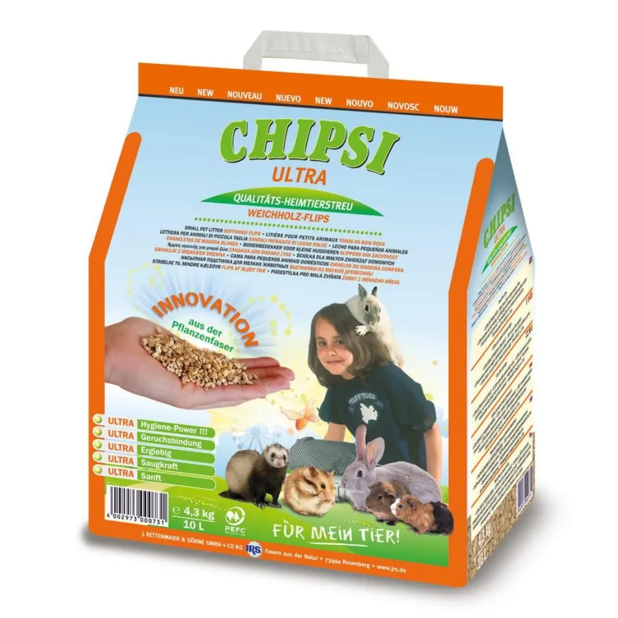 Chipsi Ultra Nagergranulat 10 l | 4,3 kg