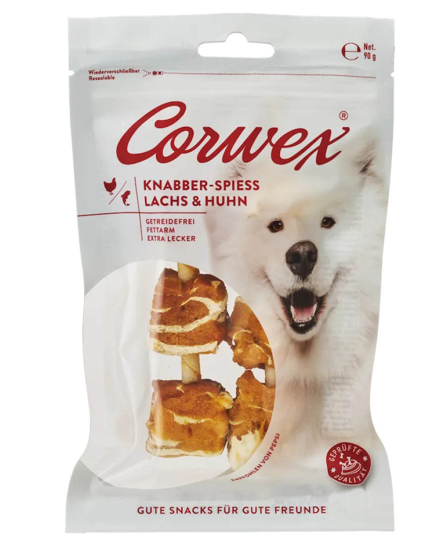 Corwex Knabber-Spieß mit Lachs und Huhn | 90 g