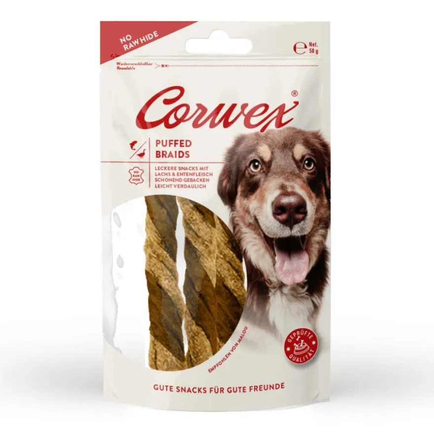 Corwex Puffed Braids - Lachs & Ente | 50 g
