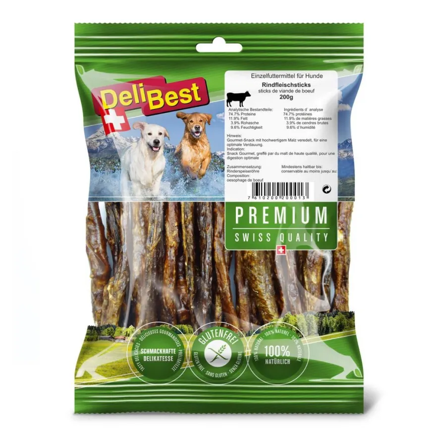 DeliBest Premium - Rindfleischsticks rund | 200 g