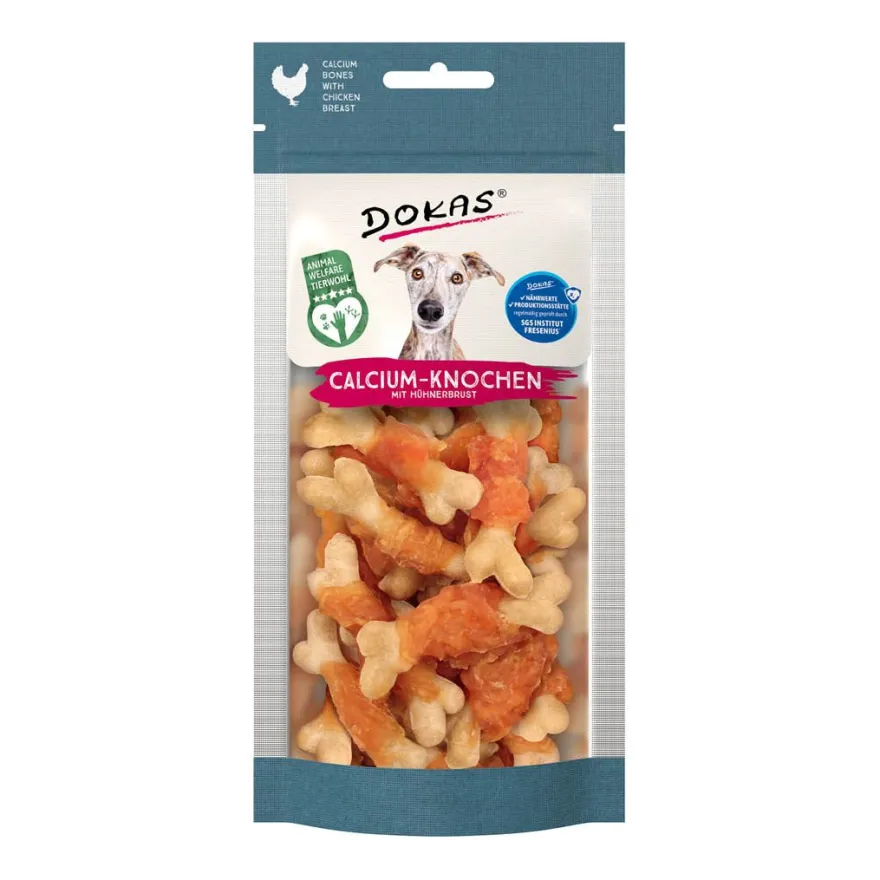 Dokas Calcium-Knochen mit Hühnerbrust - Tierwohl Haltung | 75 g