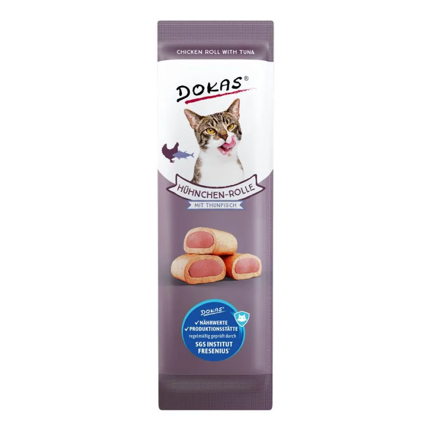 Dokas Cat Hühnchen-Rolle mit Thunfisch | 10 g
