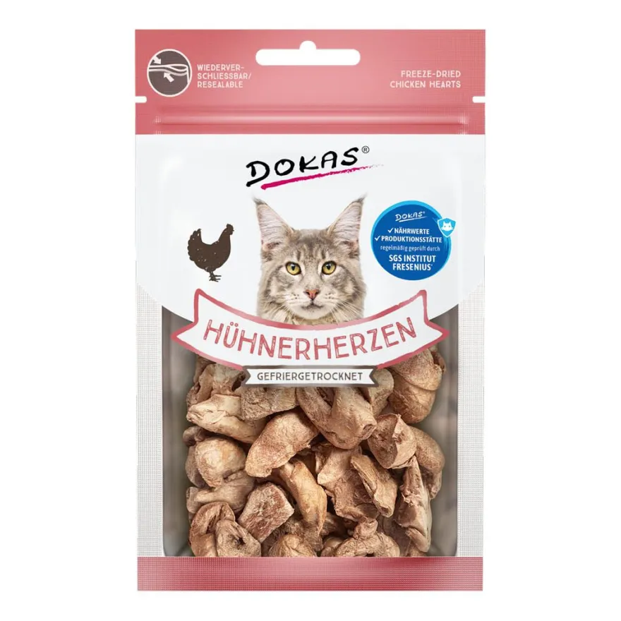 Dokas Cat Hühnerherzen, gefriergetrocknet | 15 g