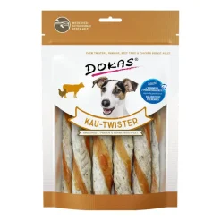 Dokas Kau-Twister Rinderhaut, Pansen & Hühnerbrustfilet | 200 g
