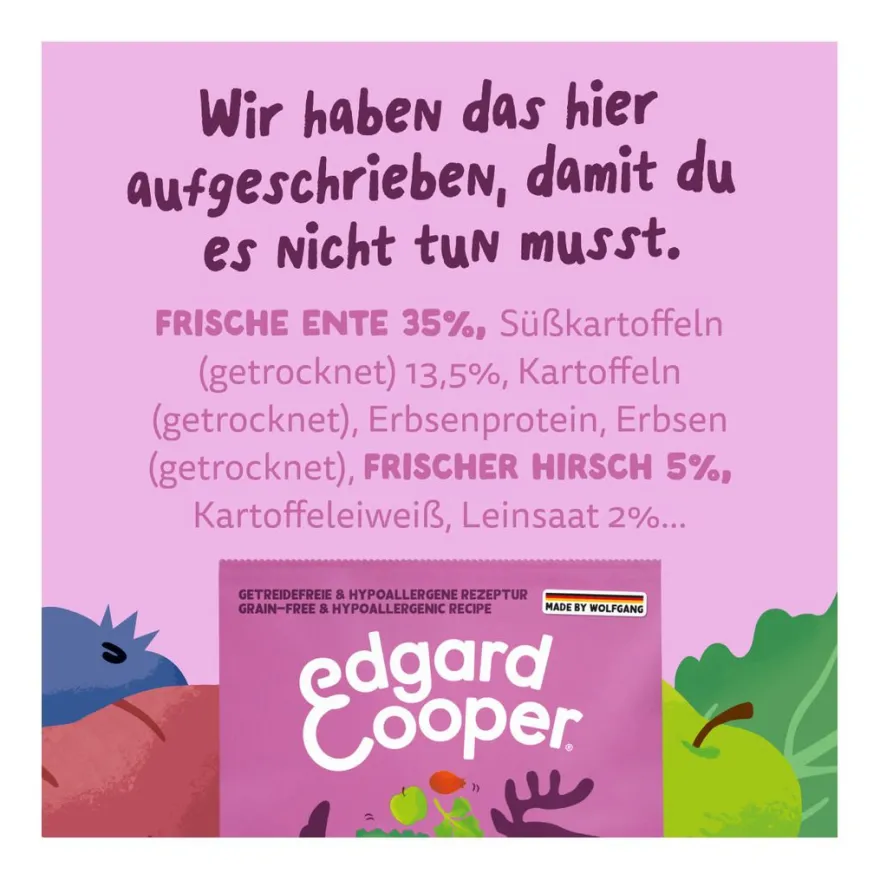 Edgard & Cooper Adult - Frischer Hirsch & Ente (Small) | 700 g