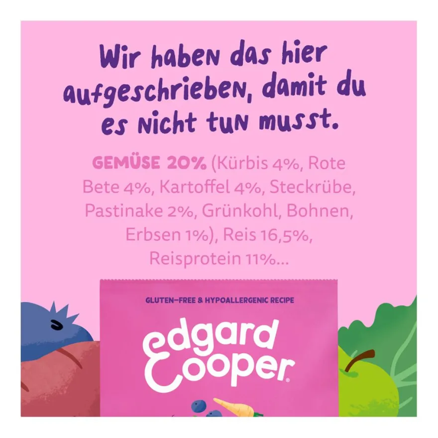 Edgard & Cooper Adult - Pflanzenbasiert mit Rote Beete & Kürbis | 1 kg