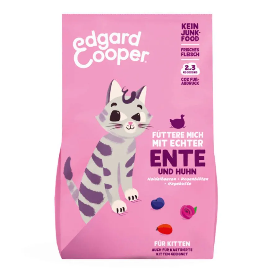 Edgard & Cooper Cat Kitten - Frische Freilaufente und frisches Freilandhuhn mit Blaubeeren | 325 g