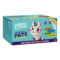 Edgard & Cooper Cat Multipack - Paté - Huhn, Lachs, Lamm, Truthahn (6 x 8 = ) | 48 x 85 g