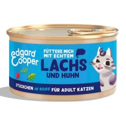 Edgard & Cooper Cat Multipack - Stückchen in Sauce - Huhn, Lachs, Lamm, Truthahn (6 x 8 = ) | 48 x 85 g