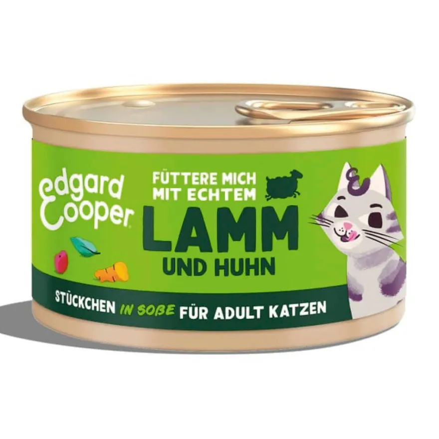 Edgard & Cooper Cat Multipack - Stückchen in Sauce - Huhn, Lachs, Lamm, Truthahn (6 x 8 = ) | 48 x 85 g