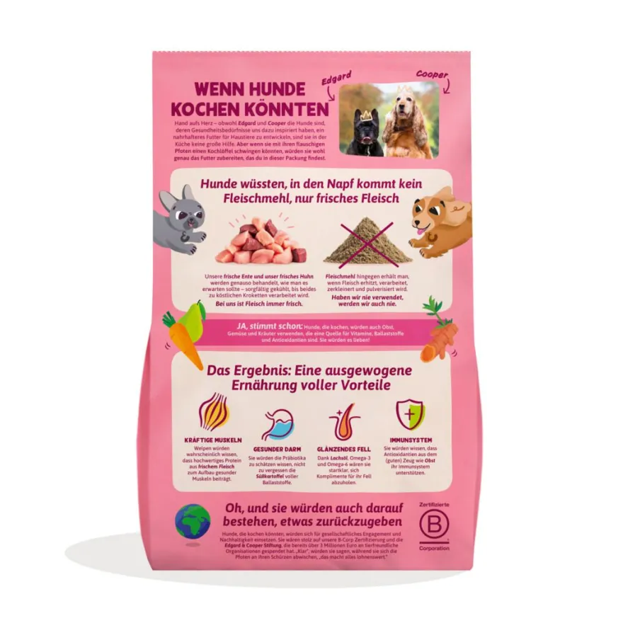 Edgard & Cooper Welpe - Frische Ente & Huhn (Medium) | 2,5 kg