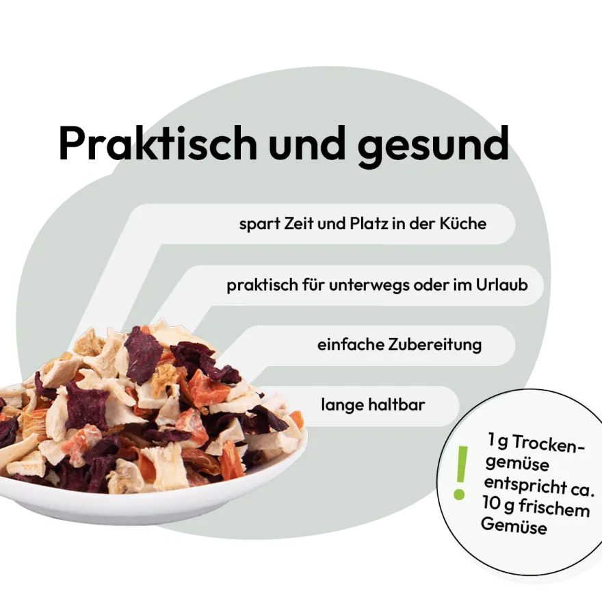 Grau Hund Gemüsemix Mischung Nr. 2 | 150 g