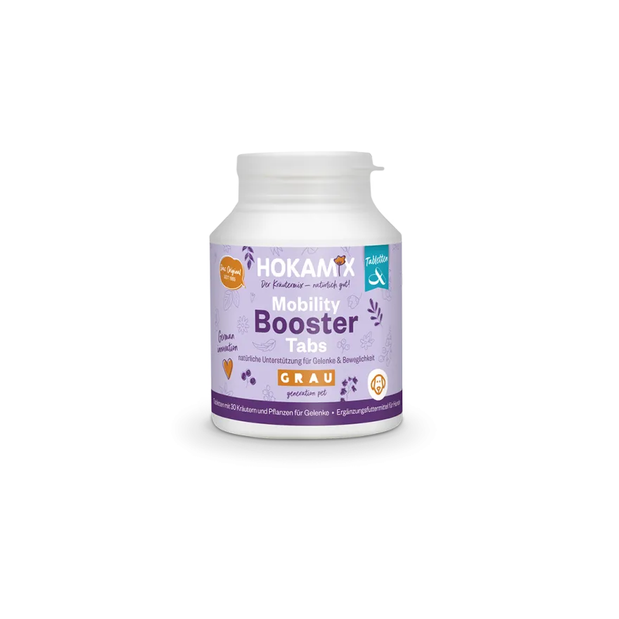 Grau Hund Hokamix Mobility Booster Tabs | 90 Stück