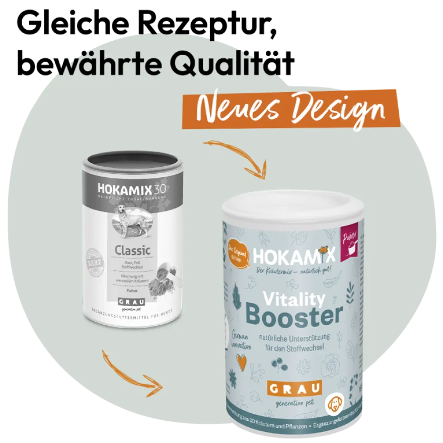 Grau Hund Hokamix Vitality Booster Pulver | 150 g