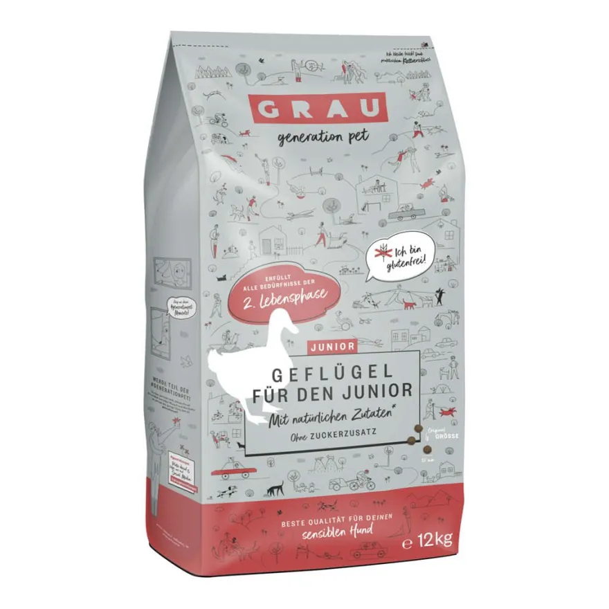 Grau Hund JUNIOR Geflügel (vorher PUPPY) | 12 kg