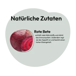Grau Hund Rote Beete-Würfel | 150 g