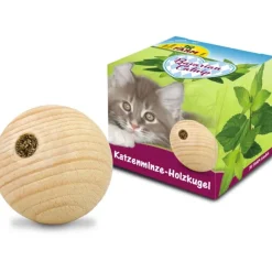 JR Cat Bavarian Catnip Katzenminze-Holzkugel