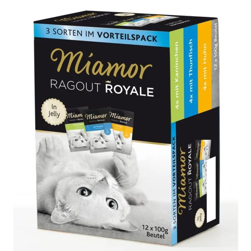 Miamor Ragout Royale Multibox Kaninchen, Huhn & Thunfisch in Jelly | 12 x 100 g