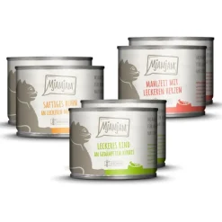 MjAMjAM Cat - Mixpaket I - Huhn, Rind, Herzen | 6 x 200 g