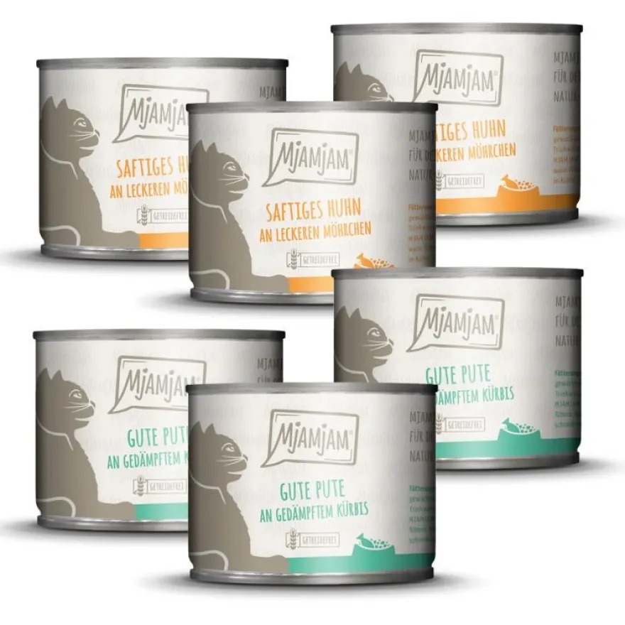 MjAMjAM Cat - Monopaket I - Huhn und Pute | 6 x 200 g
