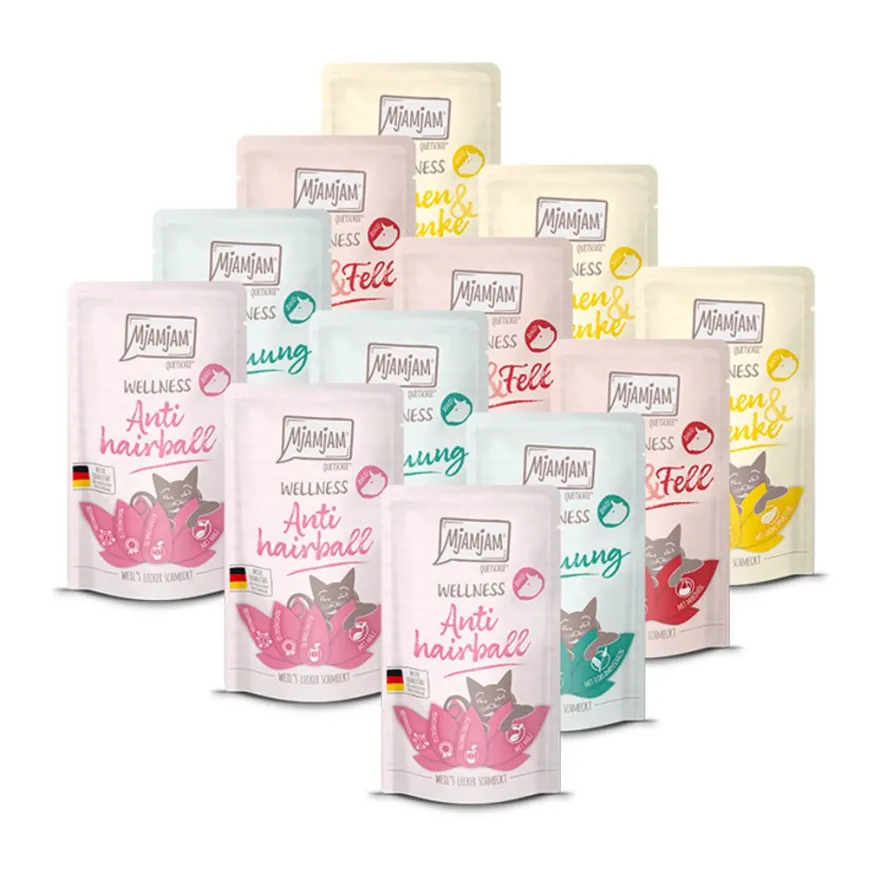 MjAMjAM Cat - Wellness Wohlfühlpaket Rind | 12 x 125 g