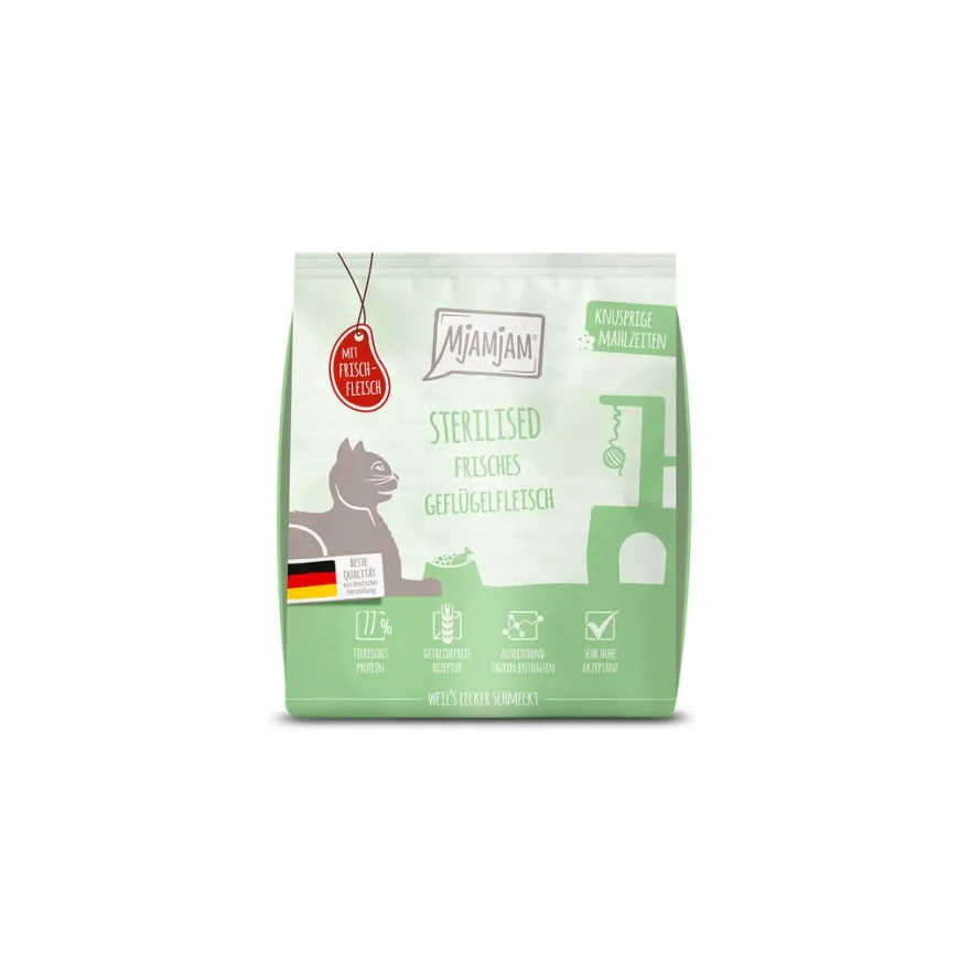 MjAMjAM - Knusprige Mahlzeiten - Sterilised - Frisches Geflügelfleisch | 300 g