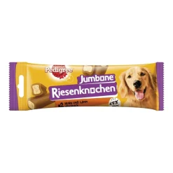 PEDIGREE® JUMBONE™ Riesenknochen Beutel Medium mit Huhn und Lamm Geschmack 2 Stück | 180 g