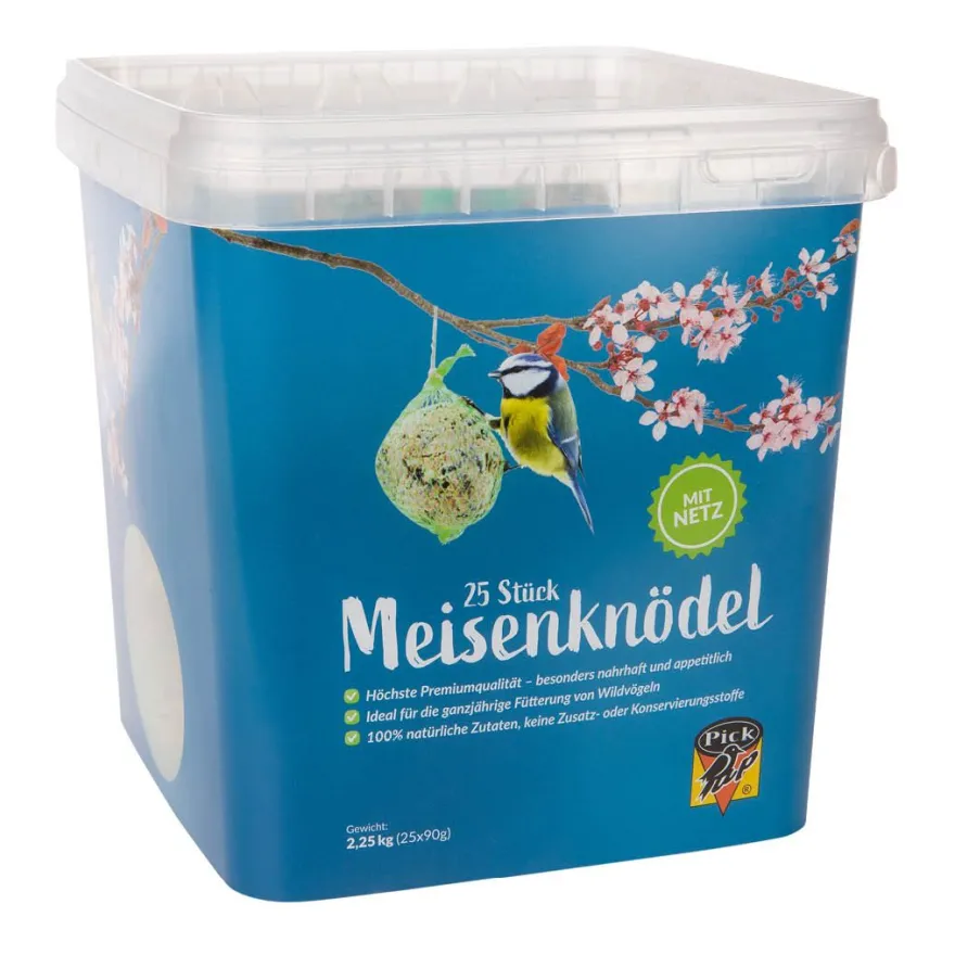 Pick up Meisenknödel im Kübel 25ST m. Netz | 25 Stück