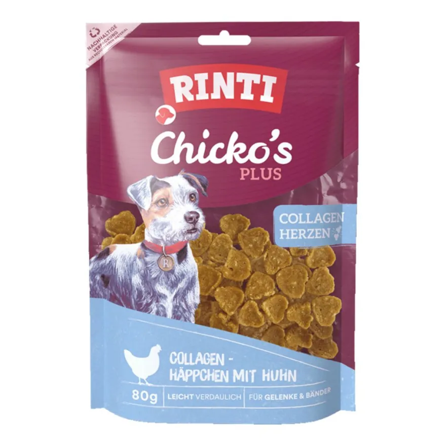 Rinti Chicko Plus Collagen Herzen mit Huhn | 80 g
