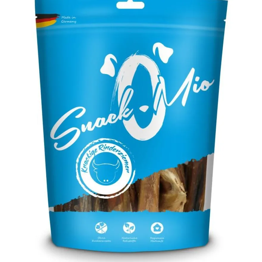 SnackOMio Hundesnack knackige Rinderziemer | 10 Stück