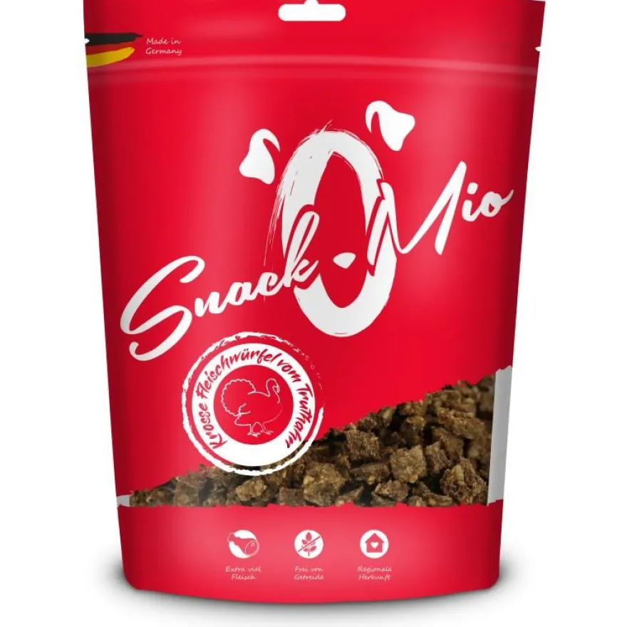 SnackOMio Hundesnack krosse Fleischwürfel vom Truthahn | 125 g
