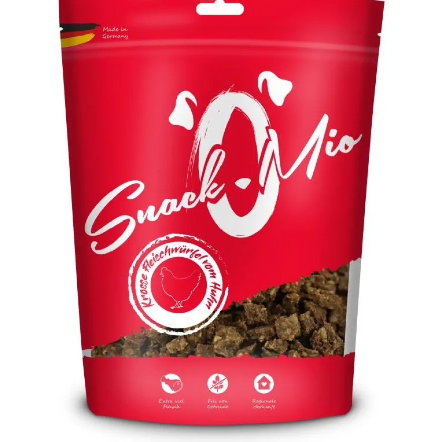 SnackOMio Hundesnack Krosse Fleischwürfel vom Huhn | 125 g