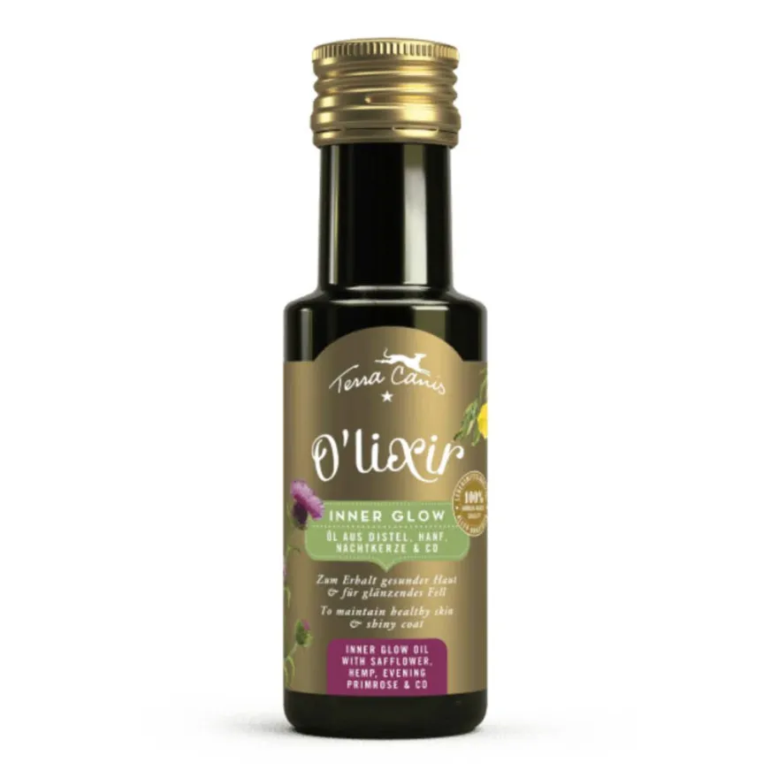 Terra Canis Öle - O'LIXIR - Inner Glow - Mit Distel-, Hanf-, Nachtkerzenöl und Co | 100 g