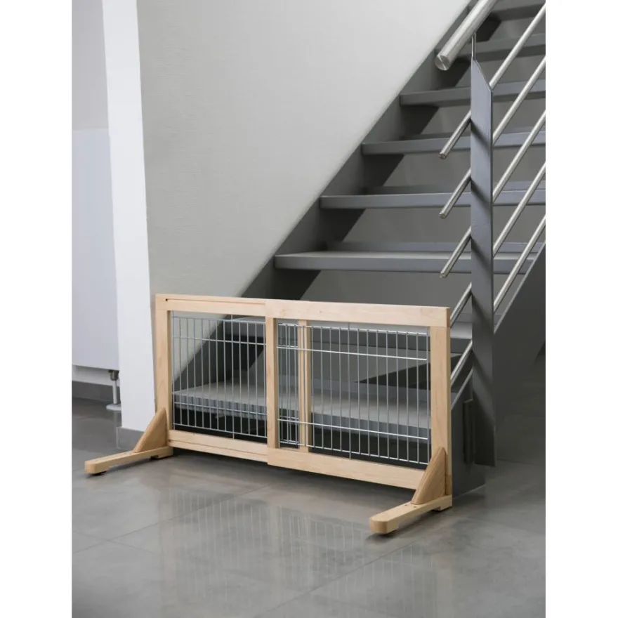 TRIXIE Absperrgitter, Holz | 65–108 x 50 cm