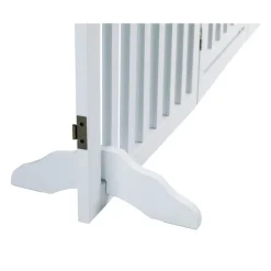 TRIXIE Absperrgitter mit Tür, MDF, 4-teilig,weiß | 60–160 x 81 cm