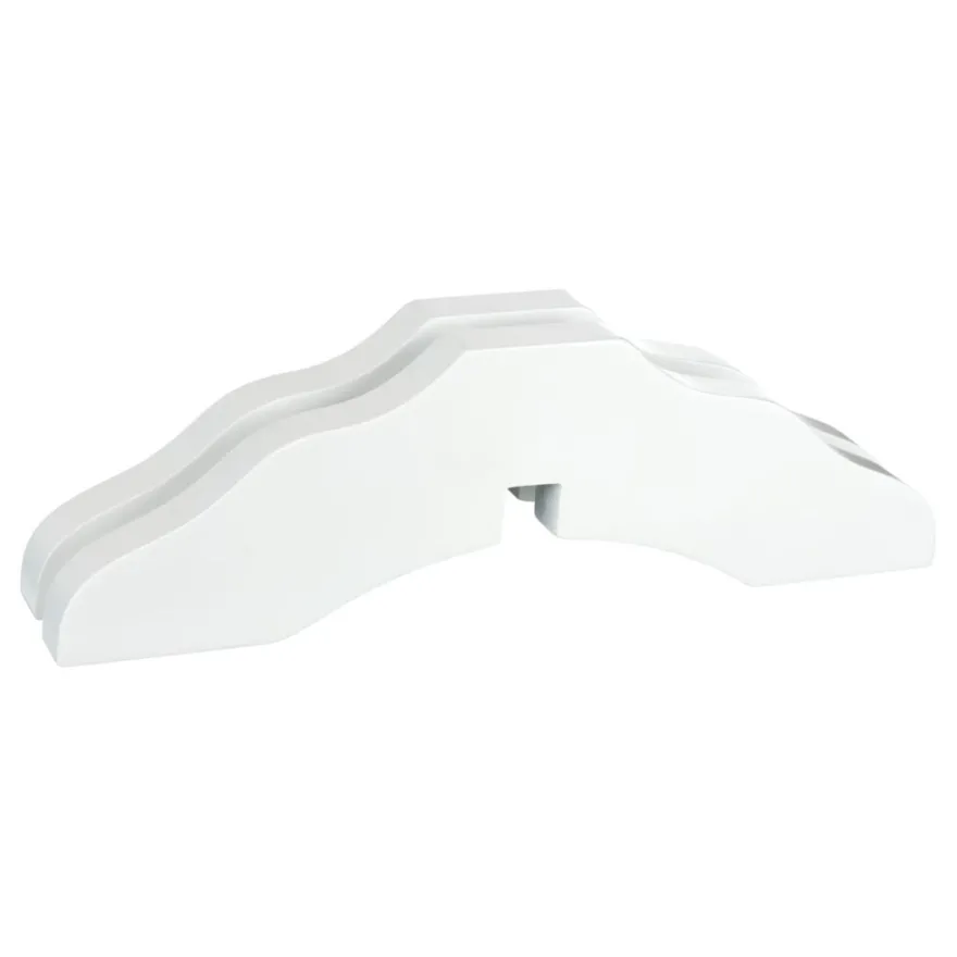 TRIXIE Absperrgitter mit Tür, MDF, 4-teilig,weiß | 60–160 x 81 cm