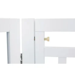 TRIXIE Absperrgitter mit Tür, MDF, 4-teilig,weiß | 60–160 x 81 cm