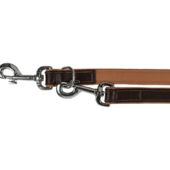 TRIXIE Active Comfort V-Leine, Leder, braun/hellbraun | S–M: 2.00 m/20 mm