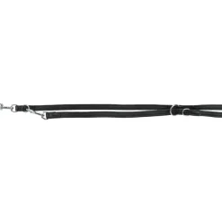 TRIXIE Active Comfort V-Leine, Leder, schwarz | S–M: 2.00 m/20 mm