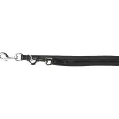 TRIXIE Active Comfort V-Leine, Leder, schwarz | S–M: 2.00 m/20 mm